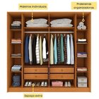 Quarto Solteiro Guarda-roupa Ripado Nova York, Cama Solteiro