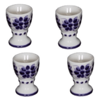 Quatro Porta Ovos De Porcelana  Feito E Pintados A Mão Monte