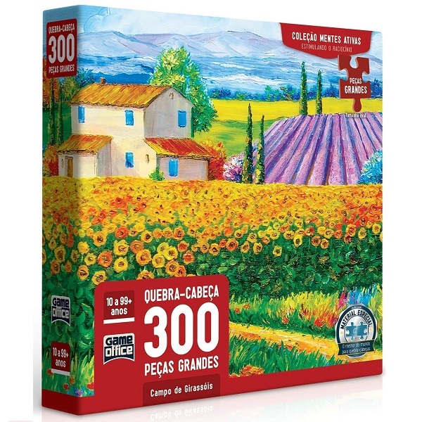 Quebra Cabeça 300 Peças Campo De Girassois Mentes Ativas Toyster 2760 ...