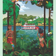 Quebra Cabeça Amazônia 98 X 78cm - 1014 Peças