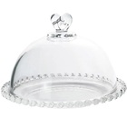 Queijeira De Cristal 19 5 X 13cm Com Tampa Coraçao Lyor 1702