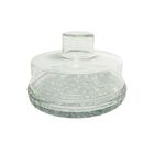 Queijeira Vidro Base Decorada Colonial Grande 20cm - Mistral