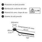 Queimador Alta Pressão Chuveiro Fogão Industrial 650d 11cm