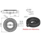Queimador Alta Pressão Chuveiro Fogão Industrial Ferro 18cm