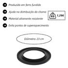 Queimador Duplo Completo Para Fogão Industrial De Ferro 23cm