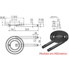 Queimador Duplo Completo Para Fogão Industrial Ferro 20 2cm