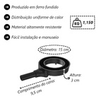 Queimador Simples Dupla Chama Fogão Industrial Ferro N2 15cm