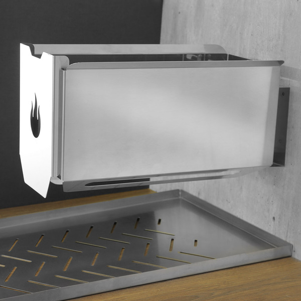 Queimador Suspenso Parrilla Chapa Inox Com Protetor-firebox