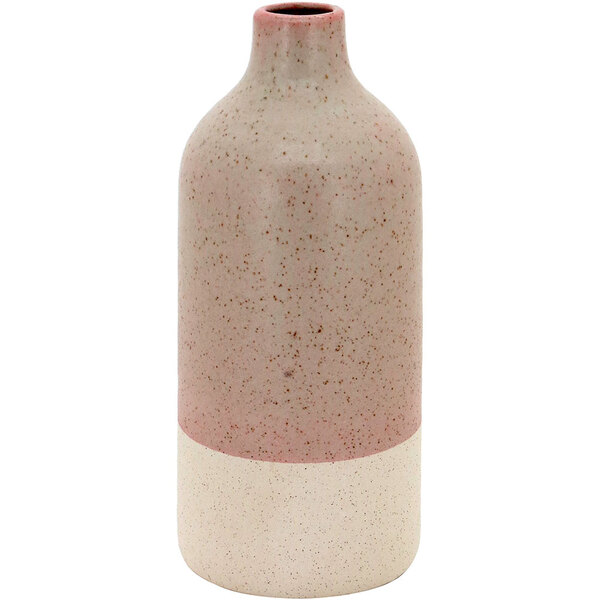 Quios Garrafa Decorativa 33x13x13cm Cerâmica Rosa