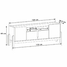 Rack 04 Portas Ayumi 170 Cm Off White E Cedro - D'rossi