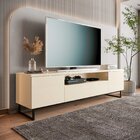 Rack 100% Mdf Para Tv Até 75 Polegadas Pés Industrial Com 2 P