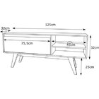 Rack 125cm 1 Porta Basculante E Pé Inclinado De Madeira  Móve