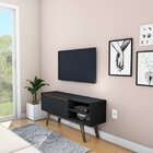 Rack 125cm 1 Porta Basculante E Pé Inclinado De Madeira  Móve