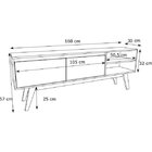 Rack 160cm 2 Portas Basculantes E Pé Inclinado De Madeira  Pr