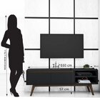 Rack 160cm 2 Portas Basculantes E Pé Inclinado De Madeira  Pr