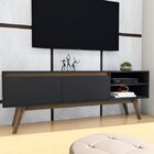 Rack 160cm 2 Portas Basculantes E Pé Inclinado De Madeira  Pr