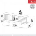 Rack 180cm Com 2 Portas De Correr Tb220 Dalla Costa Off White