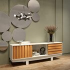 Rack 180cm Com 2 Portas De Correr Tb220 Dalla Costa Off White