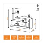 Rack 1 Porta 1 Painel 150cm R207 Dalla Costa