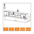 Rack 2 Gavetas 220cm R422 Dalla Costa