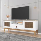 Rack 2 Portas 1 Gaveta 160cm Esmeralda Versátile Branco/cedro