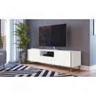 Rack 2 Portas 1 Gaveta Thassos/branco/cobre Para Tv Ate 65"