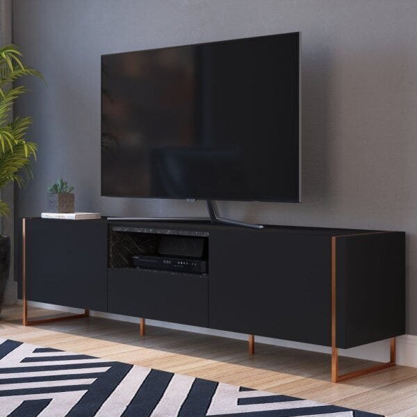 Rack 2 Portas 1 Gaveta Vesta Para Tv Até 60 Polegadas Artesan