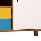 Rack 2 Portas 2 Gavetas E 1 Nicho Vintage Nogal/branco