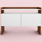 Rack 2 Portas Caramelo  – Estilare - Branco