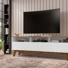 Rack 2 Portas Com Nicho Samantta Branco Cinamomo