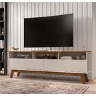 Rack 2 Portas Com Nicho Samantta Off White Cinamomo