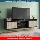 Rack 2 Portas Oslo Artesano 183 Cm (largura) Mdp Nero Palha S