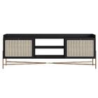 Rack 2 Portas Oslo Artesano 183 Cm (largura) Mdp Nero Palha S