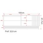 Rack 2 Portas Para Tv 64 Polegadas R1480 Tecno Mobili