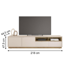 Rack 2 Portas Para Tvs 85 Polegadas Derby Off White Mel