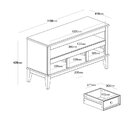 Rack 3 Gavetas Cinza