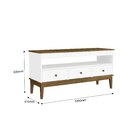 Rack 3 Gavetas Colonial  Freijó/branco