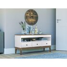 Rack 3 Gavetas Colonial  Freijó/branco