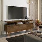 Rack 3 Portas E Nichos Niviane Madeira Rústica