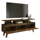 Rack 3 Portas E Nichos Niviane Madeira Rústica