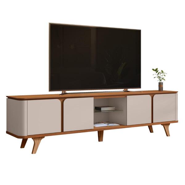 Rack 4 Portas Para Tvs De 60 Polegadas Ripley Cedro Off White
