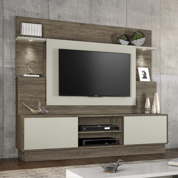 Rack Accord Para Tv Até 55" 2 Portas Notável - Canela/areia