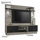 Rack Accord Para Tv Até 55" 2 Portas Notável - Carvalho/preto