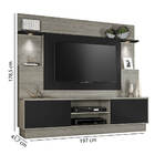 Rack Accord Para Tv Até 55" 2 Portas Notável - Carvalho/preto