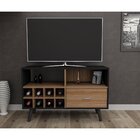 Rack Adega 1 Porta 2 Prateleiras Retrô Preto