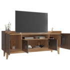 Rack Adria 1.60 Cinza Perola/noce - Casa D Móveis