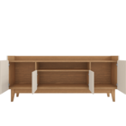 Rack Adria 1.60 Off White/noce - Casa D Móveis