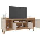 Rack Adria 1.60 Off White/noce - Casa D Móveis