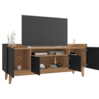 Rack Adria 1.60 Preto/noce - Casa D Móveis