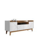 Rack Adria 1.80 Branco/cedro - Casa D Móveis